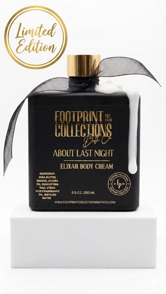 About Last Night Body Elixir & Body Oil  8 1/2 oz  body elixir cream w/ 4 oz Body oil set
